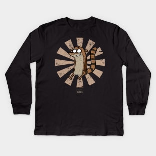 Rigby Retro Japanese Regular Show Kids Long Sleeve T-Shirt